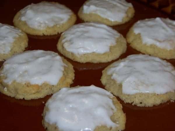 Frosted Ricotta Almond Cookies